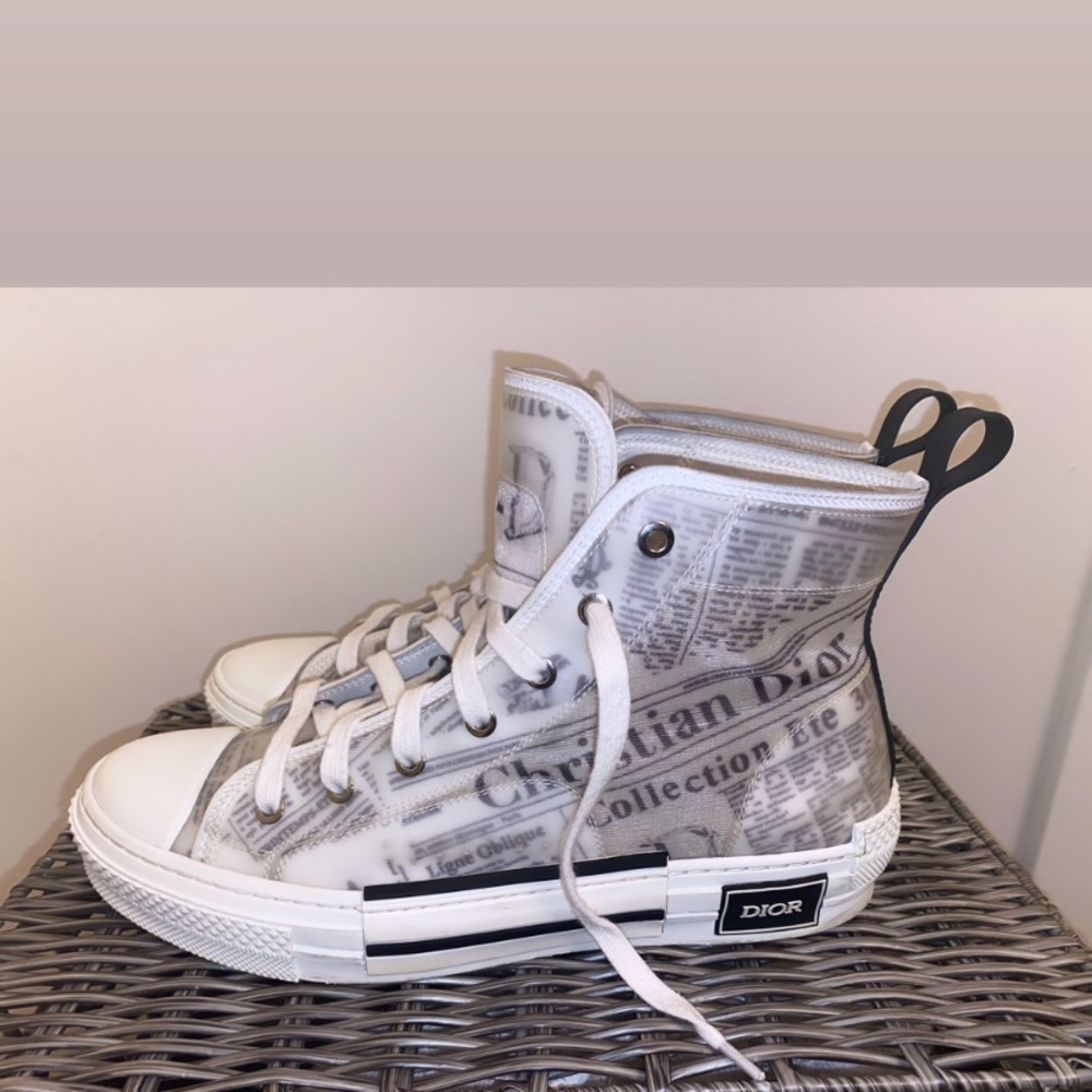 Dior B23 High Top Daniel Asham Newspaper - Picture 1 of 4